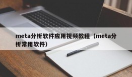 meta分析软件应用视频教程（meta分析常用软件）