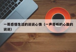 一哥感悟生活的说说心情（一声哥听的心酸的说说）