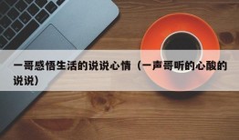 一哥感悟生活的说说心情（一声哥听的心酸的说说）