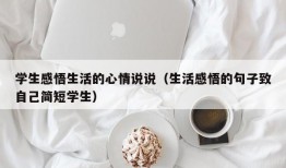 学生感悟生活的心情说说（生活感悟的句子致自己简短学生）