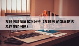 互联网络发展状况分析（互联网 的发展现状及存在的问题）