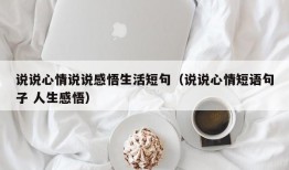 说说心情说说感悟生活短句（说说心情短语句子 人生感悟）