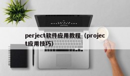 perject软件应用教程（project应用技巧）