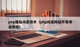 php建站动态技术（php动态网站开发项目教程）