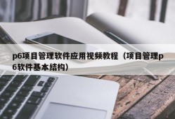 p6项目管理软件应用视频教程（项目管理p6软件基本结构）