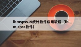 ibmspss19统计软件应用教程（ibm spss软件）