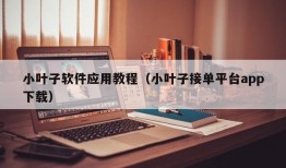 小叶子软件应用教程（小叶子接单平台app下载）