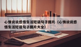 心情说说感悟生活短语句子图片（心情说说感悟生活短语句子图片大全）