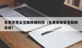 东莞市莞企互联网络科技（东莞有哪些互联网企业）
