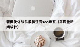 新闻优化软件很棒乐云seo专家（高质量新闻软件）
