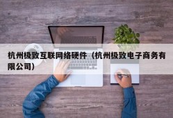 杭州极致互联网络硬件（杭州极致电子商务有限公司）