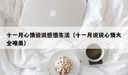 十一月心情说说感悟生活（十一月说说心情大全唯美）