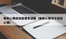 晚安心情说说感悟生活图（晚安心情句子说说心情）