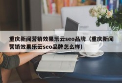 重庆新闻营销效果乐云seo品牌（重庆新闻营销效果乐云seo品牌怎么样）