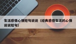 生活感悟心情短句说说（经典感悟生活的心情说说短句）