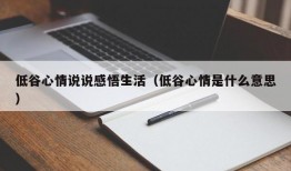 低谷心情说说感悟生活（低谷心情是什么意思）