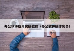 办公软件应用实操教程（办公软件操作实务）