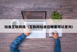 标准互联网络（互联网标准在哪里可以查询）