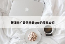 新闻推广皆信乐云seo的简单介绍