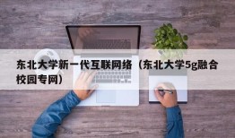 东北大学新一代互联网络（东北大学5g融合校园专网）